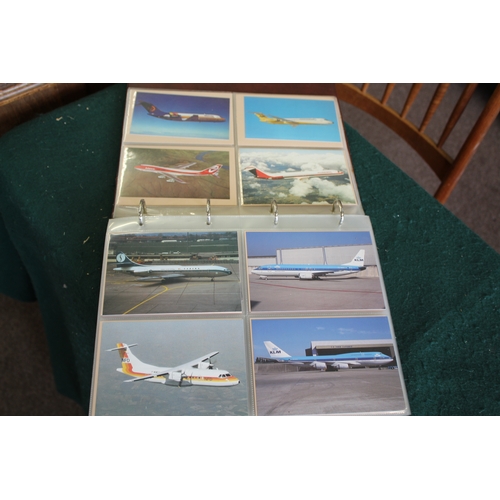 1309 - ALBUMS OF AEROPLANE POSTCARDS - AVIATION INTEREST 9 albums with a large and extensive collection of ... 