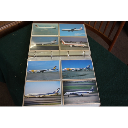 1309 - ALBUMS OF AEROPLANE POSTCARDS - AVIATION INTEREST 9 albums with a large and extensive collection of ... 