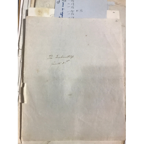 237 - Barrett Browning, Elizabeth. A collection of manuscript poems, and other items. The reference number... 