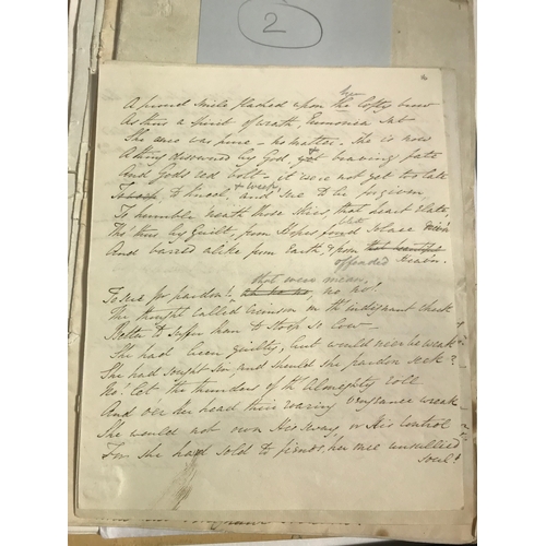 237 - Barrett Browning, Elizabeth. A collection of manuscript poems, and other items. The reference number... 