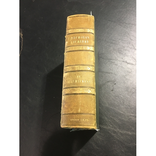 270 - Dickens, Charles. The Life and Adventures of Nicholas Nickleby, first edition in book form, engraved... 