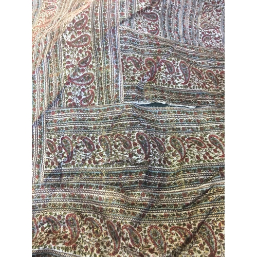 1769 - INDIAN SILK PANEL - PAISLEY a large panel of Paisley printed silk with repeating Boteh design, with ... 