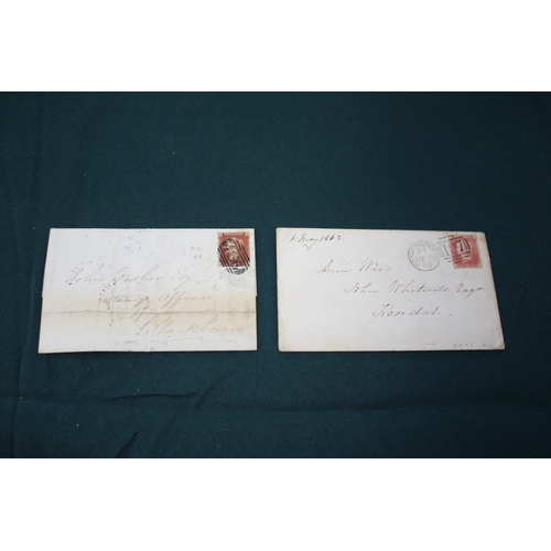 1340 - POSTAL HISTORY, EARLY FIRST DAY COVERS & GREAT BRITAIN STAMPS including an album with 2 19thc letter... 