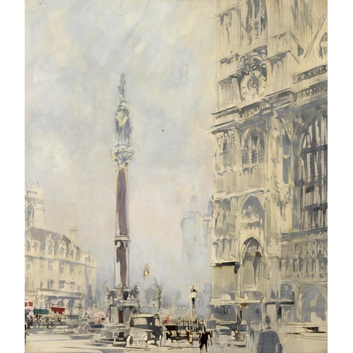 1802 - WILLIAM WALCOT (1874-1943) WESTMINSTER ABBEY: THE WEST FRONT AND THE WAR MEMORIAL Watercolour and pe... 