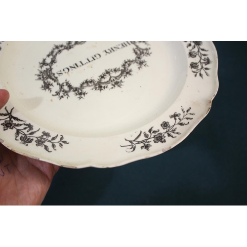 1368A - WHIELDON STYLE CREAMWARE BUTTER BOAT late 18th century, with brown sponged decoration, length 12cm; ... 