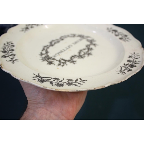 1368A - WHIELDON STYLE CREAMWARE BUTTER BOAT late 18th century, with brown sponged decoration, length 12cm; ... 