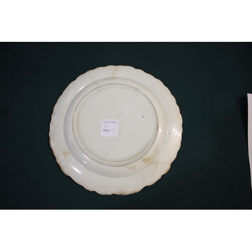 1368A - WHIELDON STYLE CREAMWARE BUTTER BOAT late 18th century, with brown sponged decoration, length 12cm; ... 