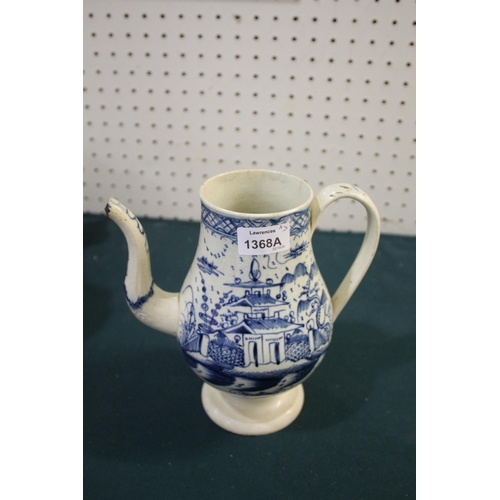 1368A - WHIELDON STYLE CREAMWARE BUTTER BOAT late 18th century, with brown sponged decoration, length 12cm; ... 