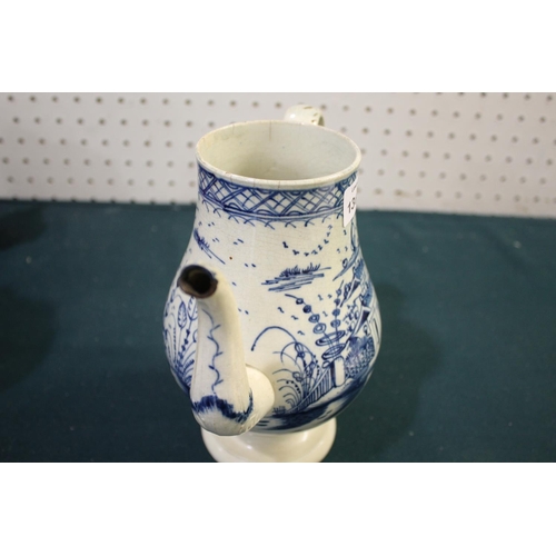 1368A - WHIELDON STYLE CREAMWARE BUTTER BOAT late 18th century, with brown sponged decoration, length 12cm; ... 