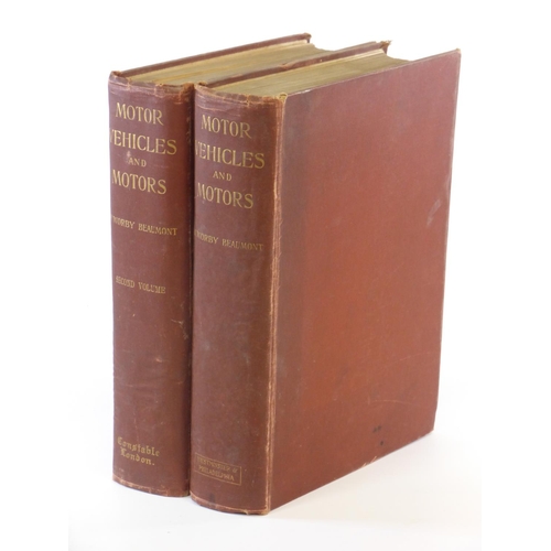 623 - Motor Vehicles and Motors  by Worby Beaumont. Two-volumes published in London by Archibald Constable... 