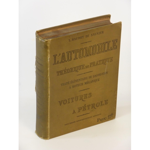 637 - L 'Automobile Theorique et Pratique,  in a volume by Baudry de Saunier. Probably  published by Omnia... 