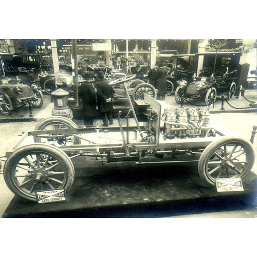 760 - Tony Huber 1902 - 1906.  About 40 photographs, to include motor show stands, postcards, coach-builde... 