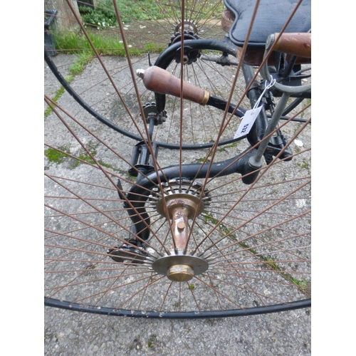 532 - A c1882 Coventry Machinists Co., 'Cheylesmore Club' Tricycle.  An open-fronted, rear-steering tricyc... 