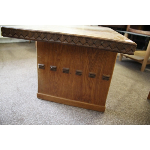 1011 - DEVON GUILD OF CRAFTSMEN - ARTS & CRAFTS STYLE COFFEE TABLE by Trevor Pate, the rectangular top with... 