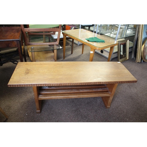 1011 - DEVON GUILD OF CRAFTSMEN - ARTS & CRAFTS STYLE COFFEE TABLE by Trevor Pate, the rectangular top with... 