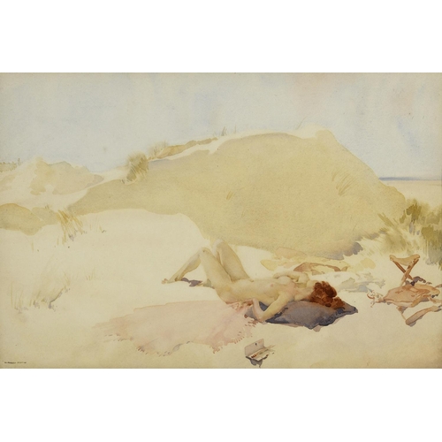 1525 - SIR WILLIAM RUSSELL FLINT, RA, PRWS (1880-1969) IDLENESS (1923) Signed, watercolour 32.5 x 48.5cm. ... 