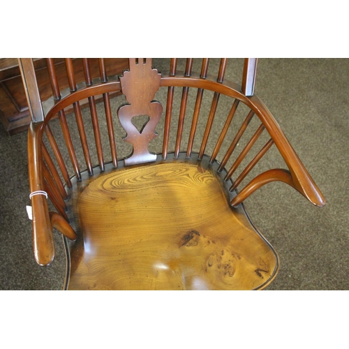 1016 - STEWART LINFORD - MILLENNIUM LIMITED EDITION WINDSOR CHAIR a yew and elm windsor chair, with bog oak... 