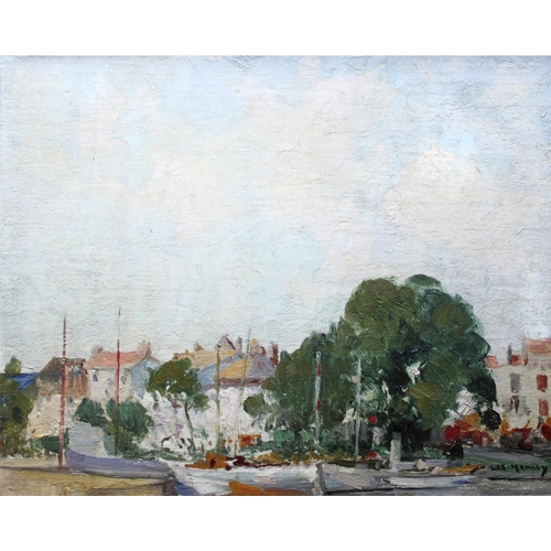 1546 - WILLIAM LEE HANKEY, RWS (1869-1952) LA ROCHELLE Signed, oil on panel 20.5 x 25.5cm. Provenance: Lon... 