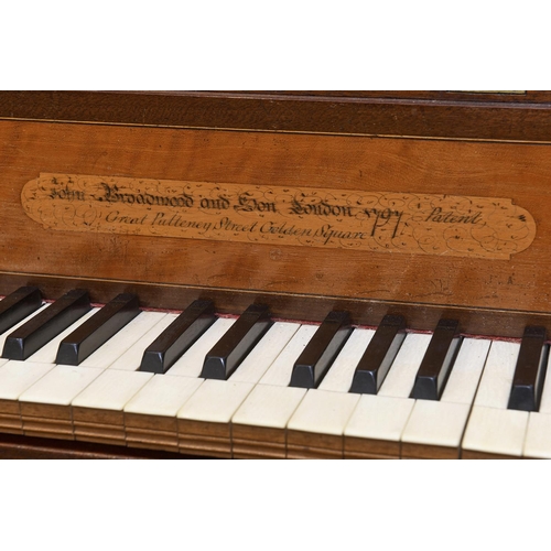 1641 - A GEORGE III SPINET BY BROADWOOD OF LONDON, in a Mahogany case with satinwood stringing, with a sati... 