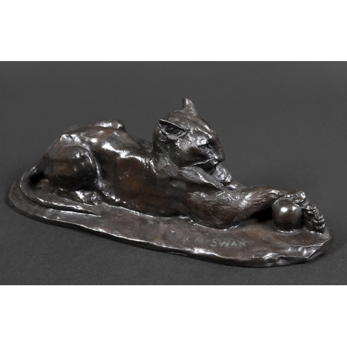 1036 - BRONZE SCULPTURE OF A LIONESS - AFTER JOHN MACALLAN SWAN a modern bronze sculpture of a Lioness afte... 