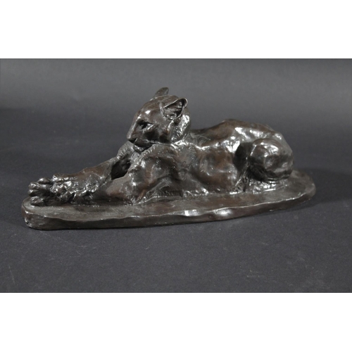 1036 - BRONZE SCULPTURE OF A LIONESS - AFTER JOHN MACALLAN SWAN a modern bronze sculpture of a Lioness afte... 