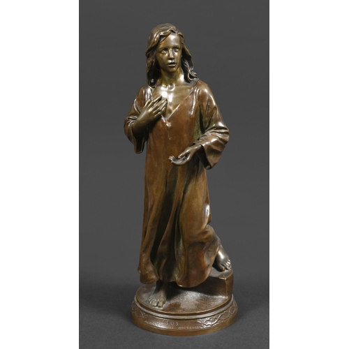 1037 - AFTER FRANCOIS RAOUL LARCHE (1860-1912 - LARGE BRONZE OF JESUS a large full length bronze of Jesus w... 