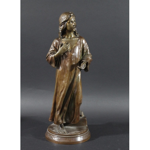 1037 - AFTER FRANCOIS RAOUL LARCHE (1860-1912 - LARGE BRONZE OF JESUS a large full length bronze of Jesus w... 