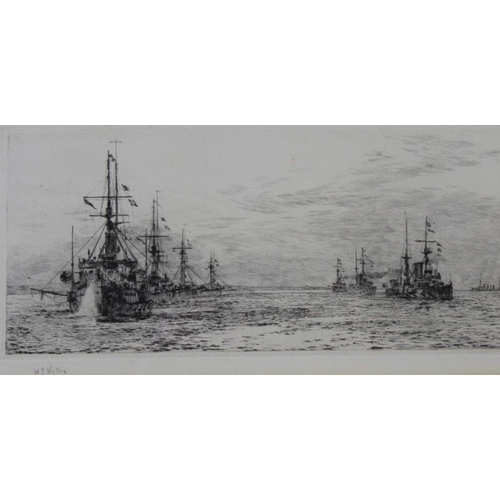 1461 - WILLIAM LIONEL WYLLIE, RA (1851-1931) `ANCHOR INSTANTLY`: THE CONVOY Etching with drypoint, signed i... 