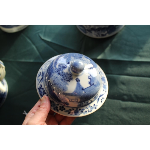 1262 - 19THC CHINESE TEMPLE JAR & COVER a large porcelain jar and cover of baluster shape, the blue and whi... 