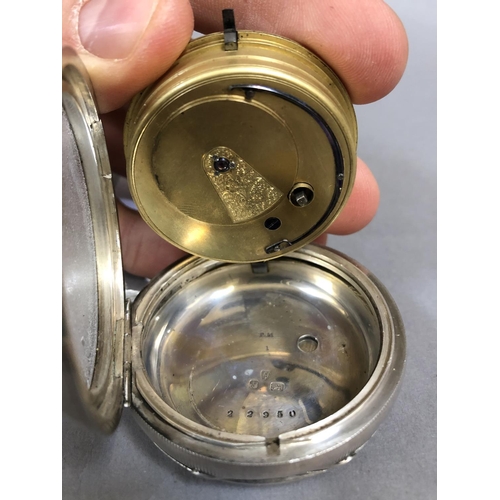 118 - Victorian Silver Pocket Watch, Dial and Movement marked 'Fred Welbourn, Thirsk' (Key Damaged)