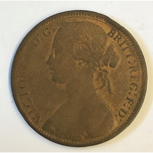 1152 - A QUEEN VICTORIA PENNY. A Queen Victoria Penny, young head l, dated 1869.