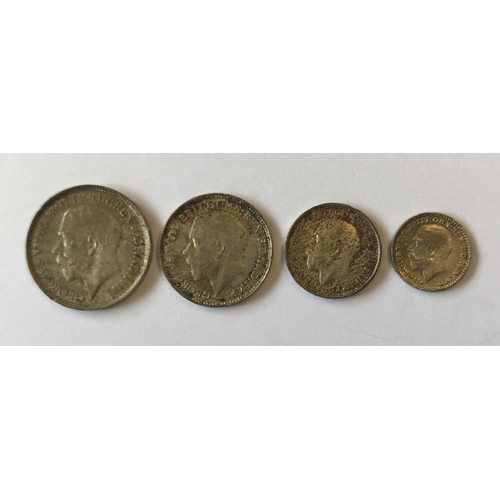 1165 - GEORGE V MAUNDY COINS. A set of four George V Maundy coins dated 1926 comprising 4d, 3d, 2d and 1d. ... 