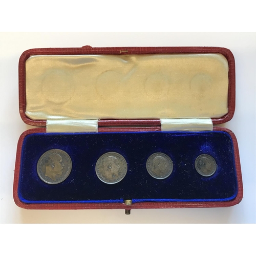 1167 - A SET OF EDWARD VII MAUNDY MONEY. A set of Edward VII Maundy money, 1903, comprising 4d, 3d, 2d and ... 