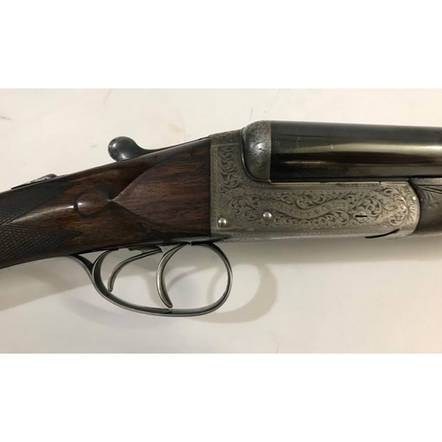 328 - A 12 BORE SHOTGUN BY W.J.JEFFERY AND CO. A 12 Bore Shotgun by W.J.Jeffery, with 71cm side by side ba... 