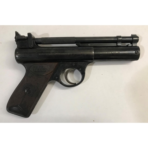 345 - A WEBLEY SENIOR AIR PISTOL. A post war Webley Senior .177 Air Pistol marked to the side of the body ... 