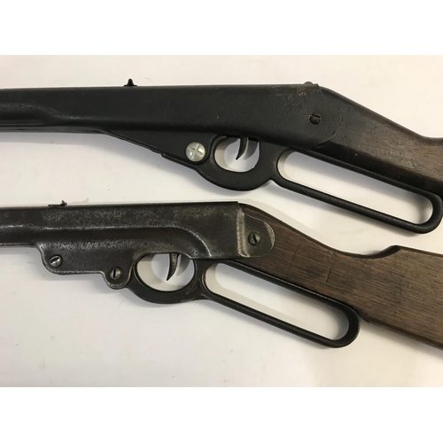 359 - AN UNUSUAL UPTON ACTION AIR RIFLE AND SIMILAR DAISY MODEL D. An unusual Upton Air Rifle and a simila... 