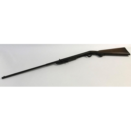 374 - AN UNUSUAL 'ORIGINAL V' AIR RIFLE. An Air Rifle with a 56cm barrel marked 'Original V', the barrel a... 