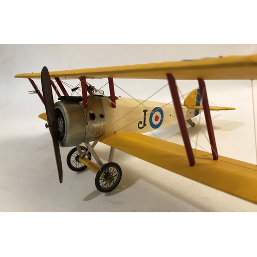 679 - AN A.M. MODEL SOPWITH CAMEL. A finely made model of a Sopwith Camel, with marking 'J' with a 38cm wi... 