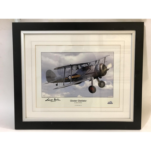 682 - A COLLECTION OF AVIATION PRINTS. Four prints; Westland Lysander, Hawker Hind, Gloster Gladiator and ... 