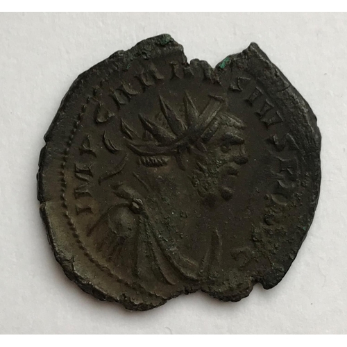 900 - ANTONINIANNUS OF CARAUSIUS 286-293. Radiate bust r. within legend IMP CARAUSIUS P F AUG. Reverse sta... 