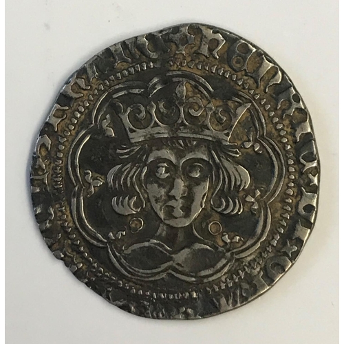 923 - A HENRY VI GROAT. A Henry VI Groat, annulet issue 1422 - 30, facing bust with annulets to either sid... 