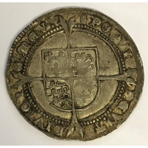 930 - AN EDWARD VI SIXPENCE. An Edward VI hammered Sixpence, facing bust with rose and value VI to either ... 