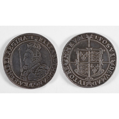 934 - ELIZABETH I HALFCROWN. An Elizabeth I Halfcrown, seventh issue, crowned bust with scepter, mint mark... 