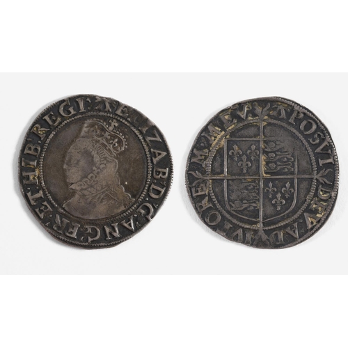 936 - AN ELIZABETH I SHILLING. An Elizabeth I Shilling, without rose or date, mm 'A' for 1582-4.