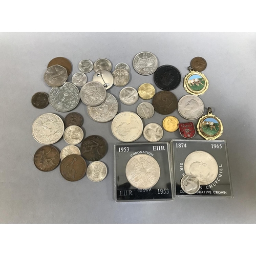 132 - Small Collection of Souvenir Crowns and Predecimal Coins