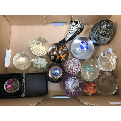 164 - Box of Paperweights (Two Caithness)