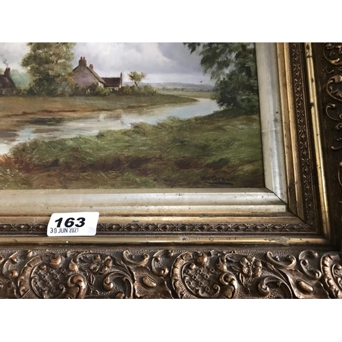 163 - Oil on Canvas Landscape by Will Greer and a Modern Oil of Ducks by Ray Jacob (2)