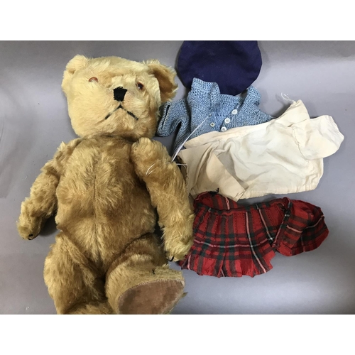 115 - Vintage Teddy Bear and Clothing