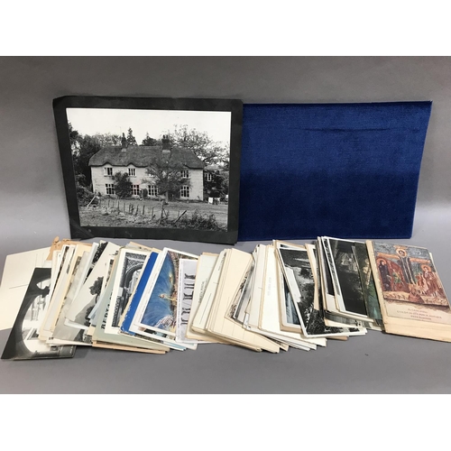 126 - Old Postcards including UK and foreign content, and photograph of Holmbush House, Devon