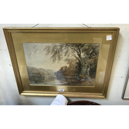 152 - George Arthur Fripp Watercolour, River Scene, signed and dated 1843